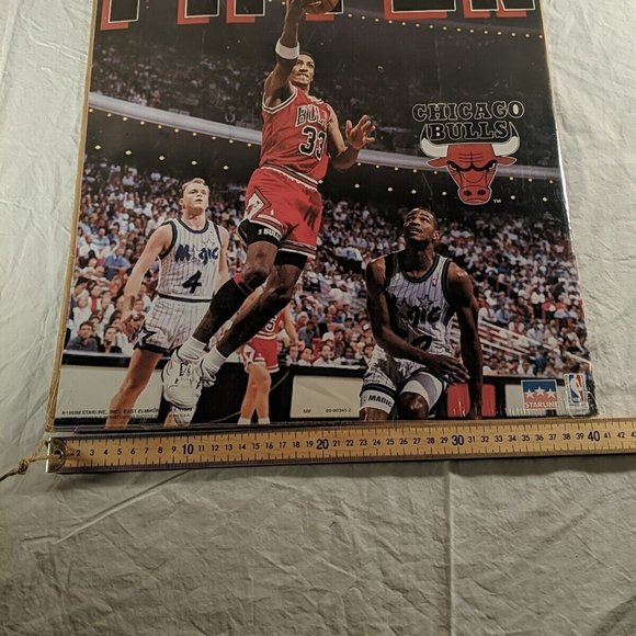 Vintage Scottie Pippen 1993 Chicago Bulls NBA Starline Sealed Poster - Picture 14 of 14